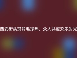 西安街头现羽毛球热，众人共度欢乐时光