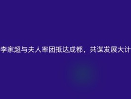 李家超与夫人率团抵达成都，共谋发展大计