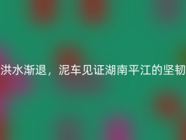 洪水渐退，泥车见证湖南平江的坚韧