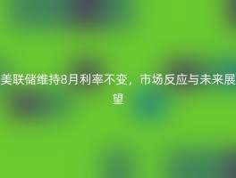 美联储维持8月利率不变，市场反应与未来展望