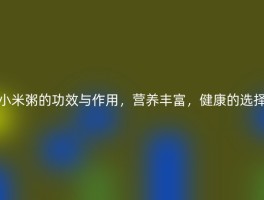 小米粥的功效与作用，营养丰富，健康的选择