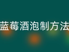 蓝莓酒泡制方法