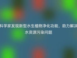 科学家发现新型水生植物净化功能，助力解决水资源污染问题