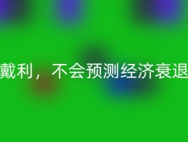 戴利，不会预测经济衰退