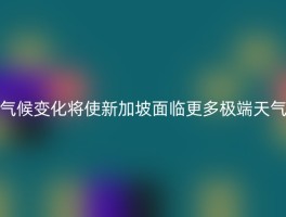 气候变化将使新加坡面临更多极端天气