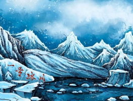 新疆冰湖的"自然涂鸦"：大地艺术家的冬日狂想