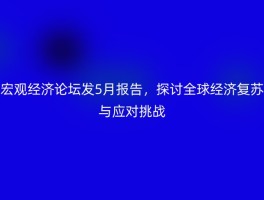 宏观经济论坛发5月报告，探讨全球经济复苏与应对挑战
