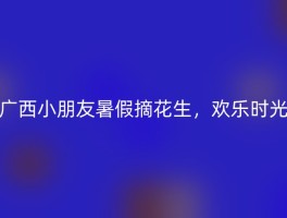 广西小朋友暑假摘花生，欢乐时光