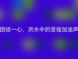 团结一心，洪水中的坚强加油声