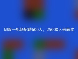 印度一机场招聘600人，25000人来面试