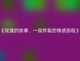 《玫瑰的故事，一段炸裂的情感旅程》