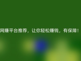 网赚平台推荐，让你轻松赚钱，有保障！