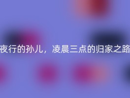 夜行的孙儿，凌晨三点的归家之路