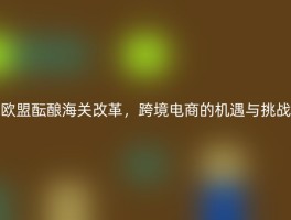 欧盟酝酿海关改革，跨境电商的机遇与挑战