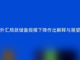 外汇局就储备规模下降作出解释与展望