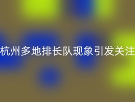杭州多地排长队现象引发关注