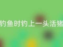 钓鱼时钓上一头活猪