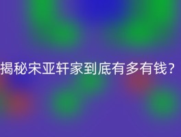 揭秘宋亚轩家到底有多有钱？