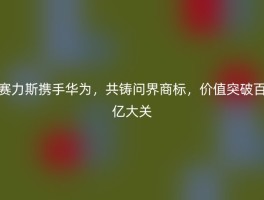 赛力斯携手华为，共铸问界商标，价值突破百亿大关