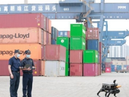 广州海关使用“机器狗”进行辐射探测