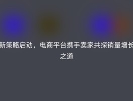 新策略启动，电商平台携手卖家共探销量增长之道