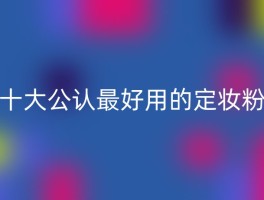 十大公认最好用的定妆粉