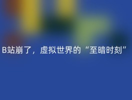 B站崩了，虚拟世界的“至暗时刻”