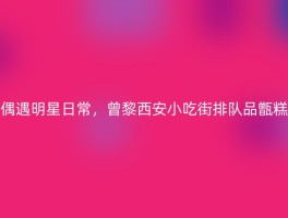 偶遇明星日常，曾黎西安小吃街排队品甑糕