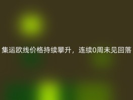 集运欧线价格持续攀升，连续0周未见回落