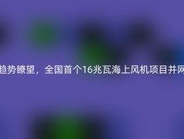 趋势瞭望，全国首个16兆瓦海上风机项目并网