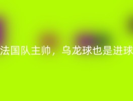 法国队主帅，乌龙球也是进球