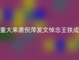 重大来袭倪萍发文悼念王铁成