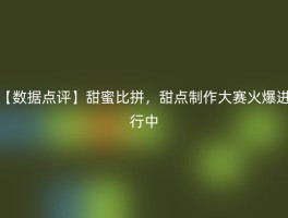 【数据点评】甜蜜比拼，甜点制作大赛火爆进行中