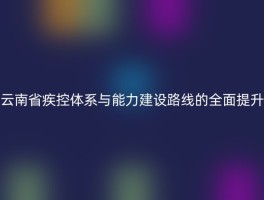 云南省疾控体系与能力建设路线的全面提升