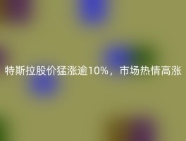 特斯拉股价猛涨逾10%，市场热情高涨