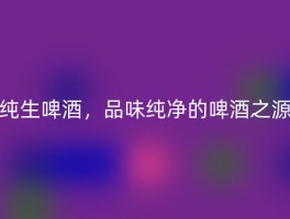 纯生啤酒，品味纯净的啤酒之源