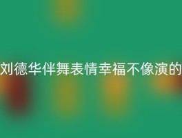 刘德华伴舞表情幸福不像演的