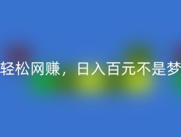 轻松网赚，日入百元不是梦