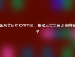 靳东背后的女性力量，揭秘三位塑造明星的妻子