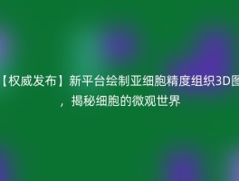 【权威发布】新平台绘制亚细胞精度组织3D图，揭秘细胞的微观世界